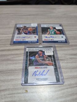 Autographed basketball cards