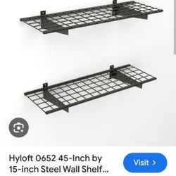 HyLoft 45 in. x 15 in. Steel Wire Garage Wall Shelf Storage System - 2 pack

