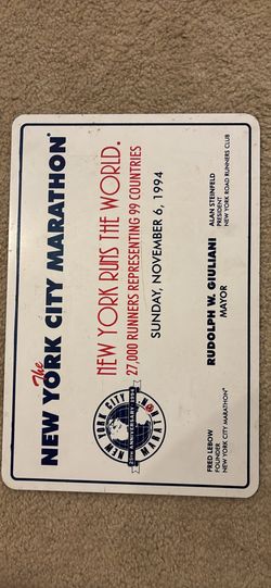 Authentic Metal Sign 1994 New York Marathon