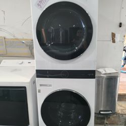 White LG  Stacked Laundry Center