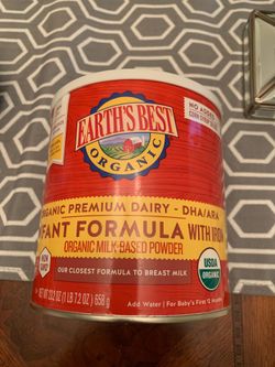 Earth’s best organic infant formula with iron