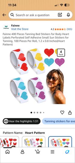 Fainne Heart Tanning Stickers 4-Pack