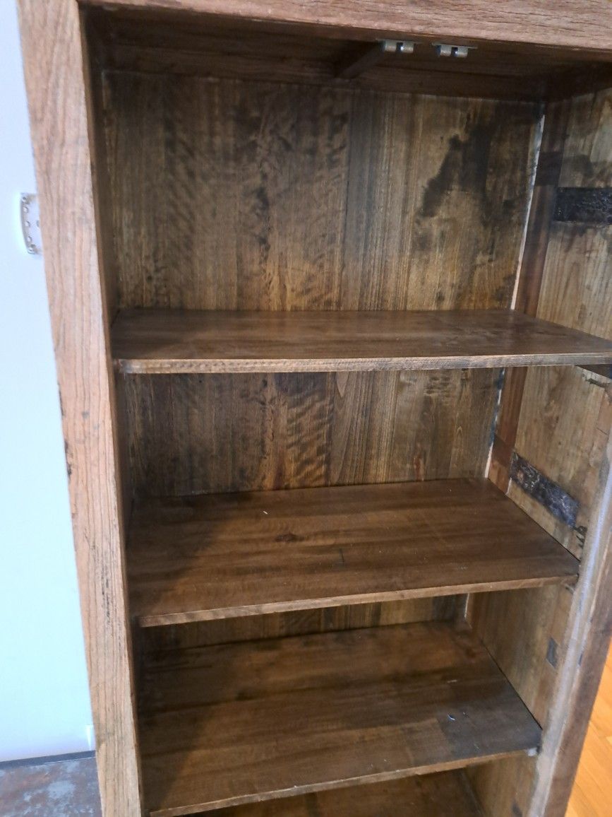 destressed shelf cabinet