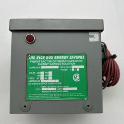 The Kick Box Energy Savings Power Factor Optimizer Capacitor
