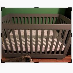Baby Letto Modo 3 in 1 convertible crib in gray