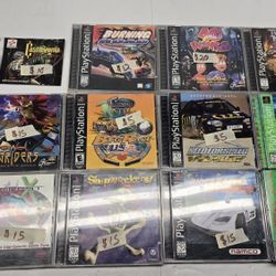 PS1 PSone Playstation Titles Namco Sony Retro Vintage Man Cave Kids Room Video Games Arcade Lot