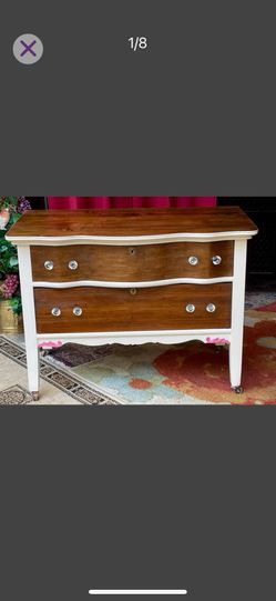 Early 1900's Antique Small Dresser on orig. wheels - 35L x 27H x 20D by F. S. Harmon 