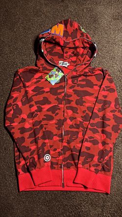 BAPE Red Camo Full-Zip Hoodie
