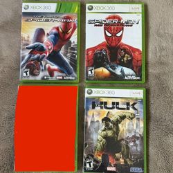 3 RARE XBOX 360 GAME THE AMAZING SPIDER-MAN + SPIDER-MAN: WEB OF SHADOWS + THE INCREDIBLE HULK