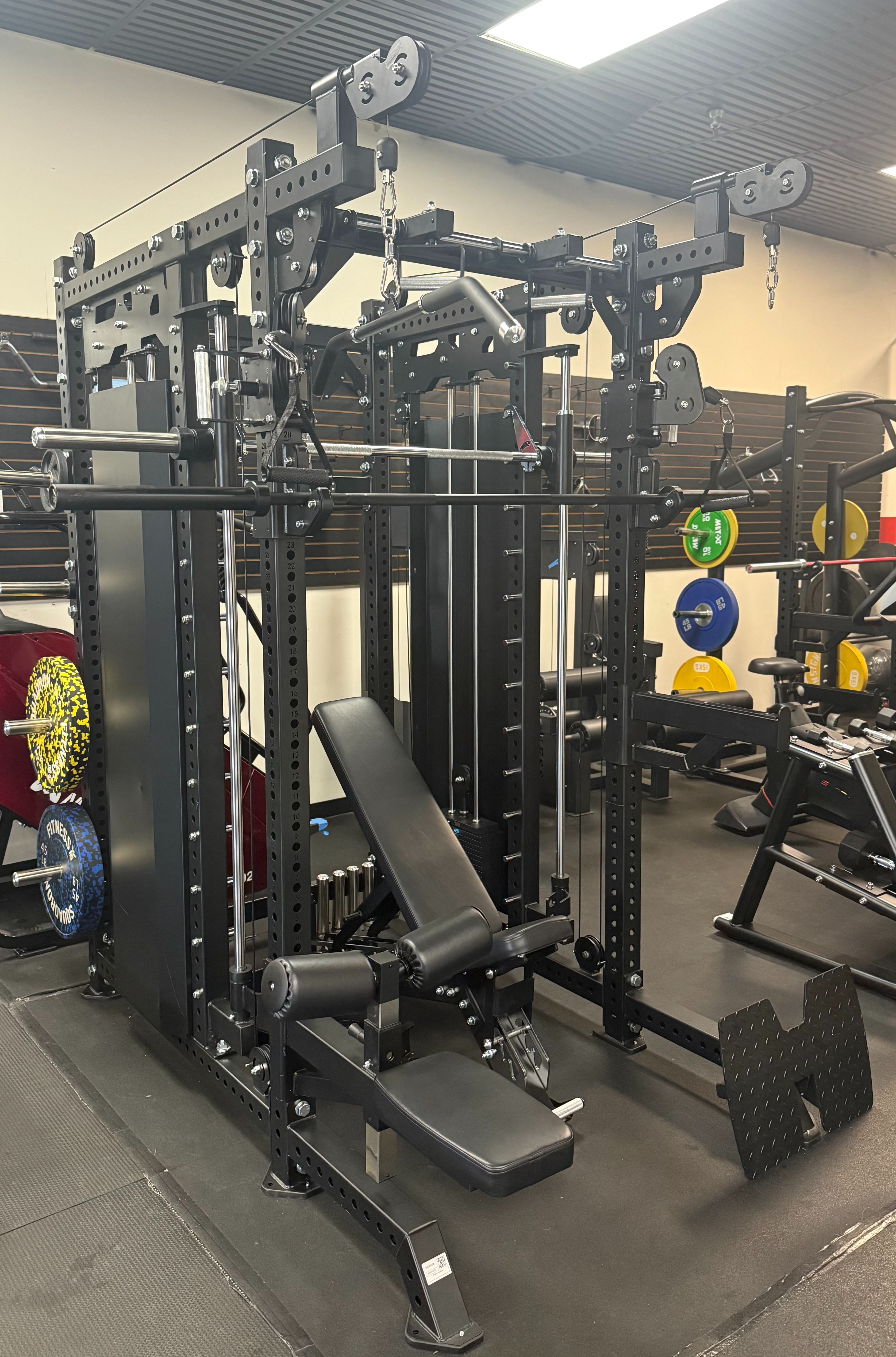 Commercial Power Rack β Heavy Duty, 3 in 1 Capability (Smith, Squat, Cable Cross) β Fitness Squadron