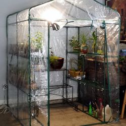 NEW Walk In Greenhouse, Walk in Greenhouse W/ 8 Sturdy Shelves - 56 x 56 x 76-Inch !
