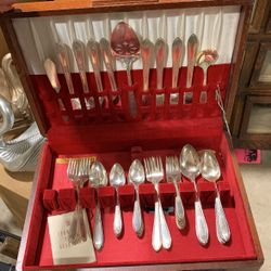 Silver Plate Silverware In Box