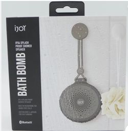 iJoy Bath Bomb IPX4 Splash Proof Shower Speaker Bluetooth w/ Built in Microphone