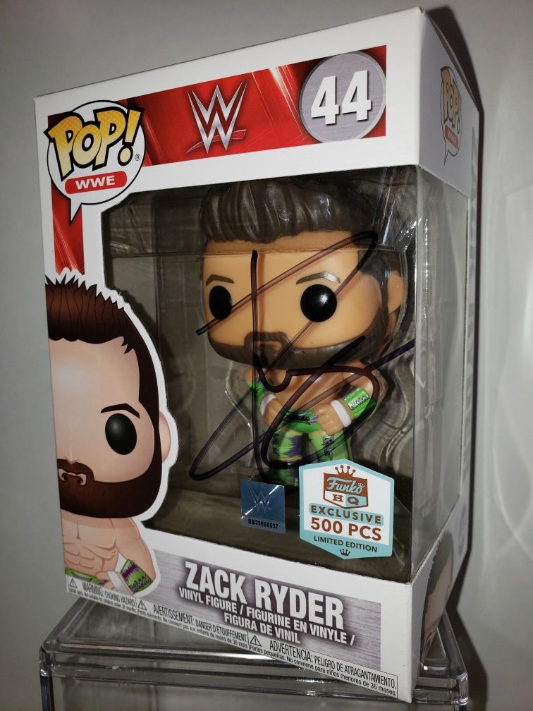Zack Ryder Signed WWE Funko POP Limited Edition 500 Pieces HQ EXCLUSIVE