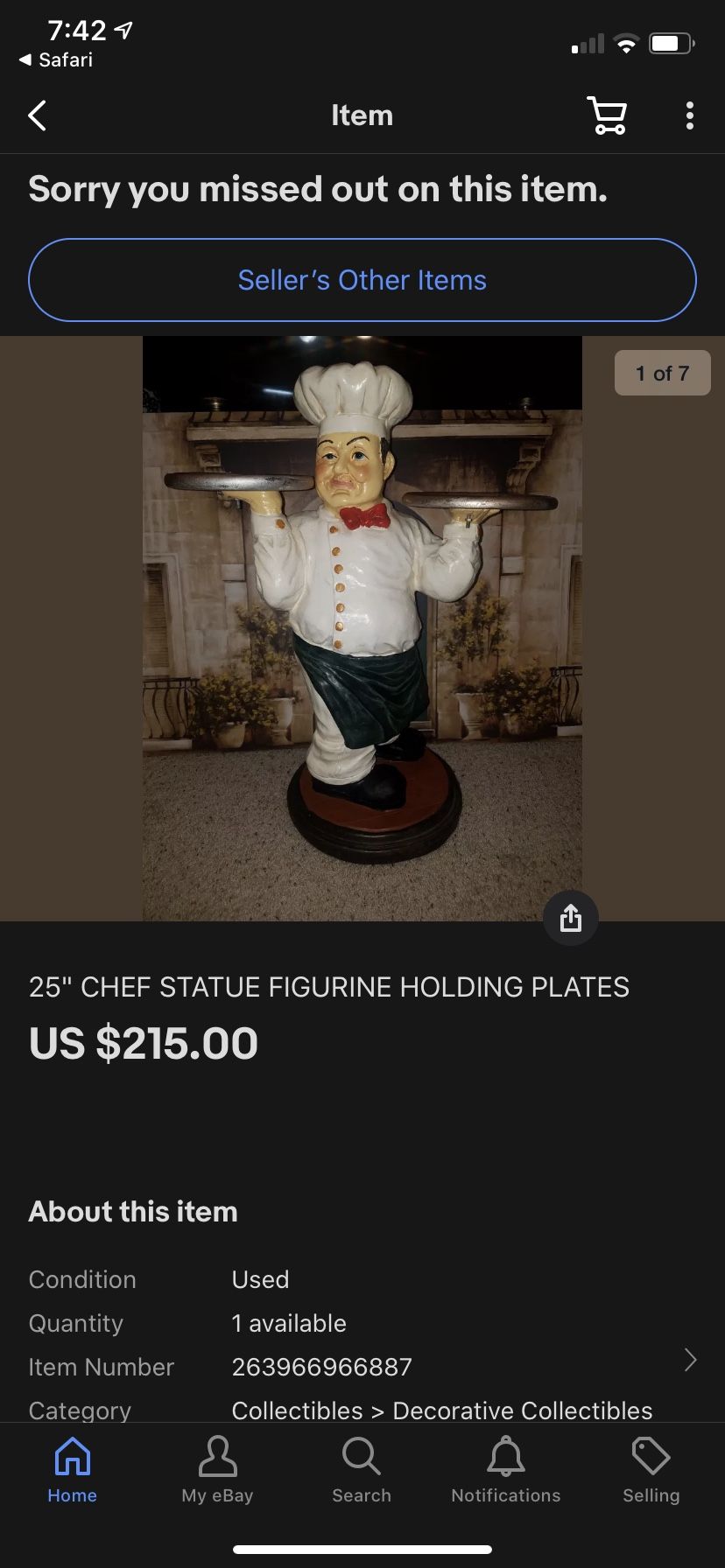 Chef statue