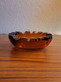Vintage 1960's Amber Ashtray