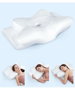 Ergonomic Memory Foam Neck Pillow – Brand New