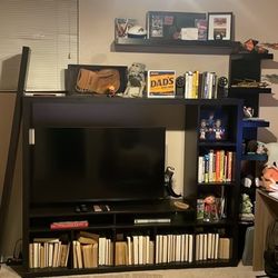 TV Stand w/ Shelving Units (Entertainment Stand)