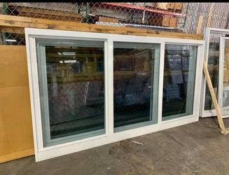 Large White Triple Pane Sliding Window