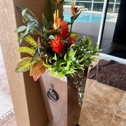 Qty:2 New Large Antique Copper Planters