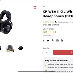 XP Deus  WSA II -XL Headphones