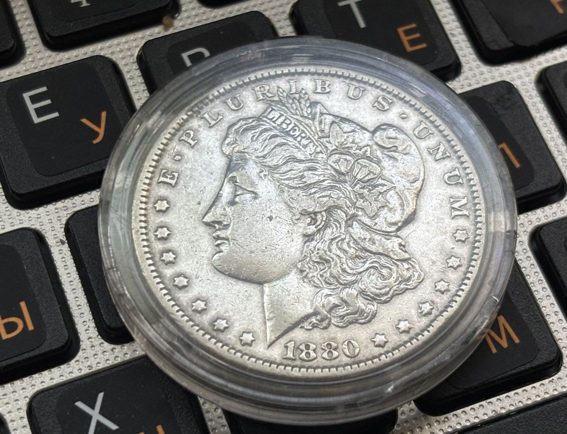 $1 1880. Coin USA. Morgan Dollar. Ag. 0.900