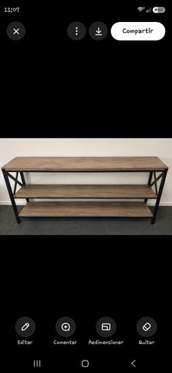 Industrial 3-Tier Console Table
