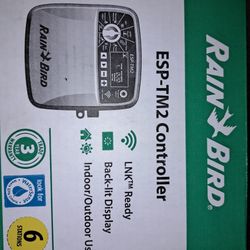 New Rainbird ESP-TM2 6 Zone Sprinkler Timer with WiFi  Module. Clock 