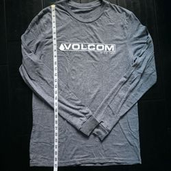Volcom White Box Logo Grey Long Sleeve