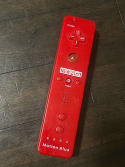#50 Red Wii Remote Motion Plus Upgraded controller for Nintendo Wii Console motion sensor