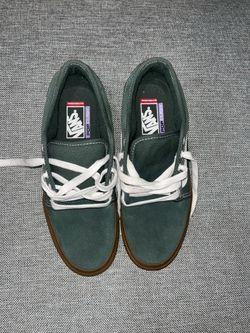 VANS Old Skool Men's Suede Canvas Lace-Up Sneakers Green/White Gum US 8
