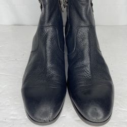Sturlini Firenze Boots Womens 41 Ankle Booties Black Leather Zip Up Heels