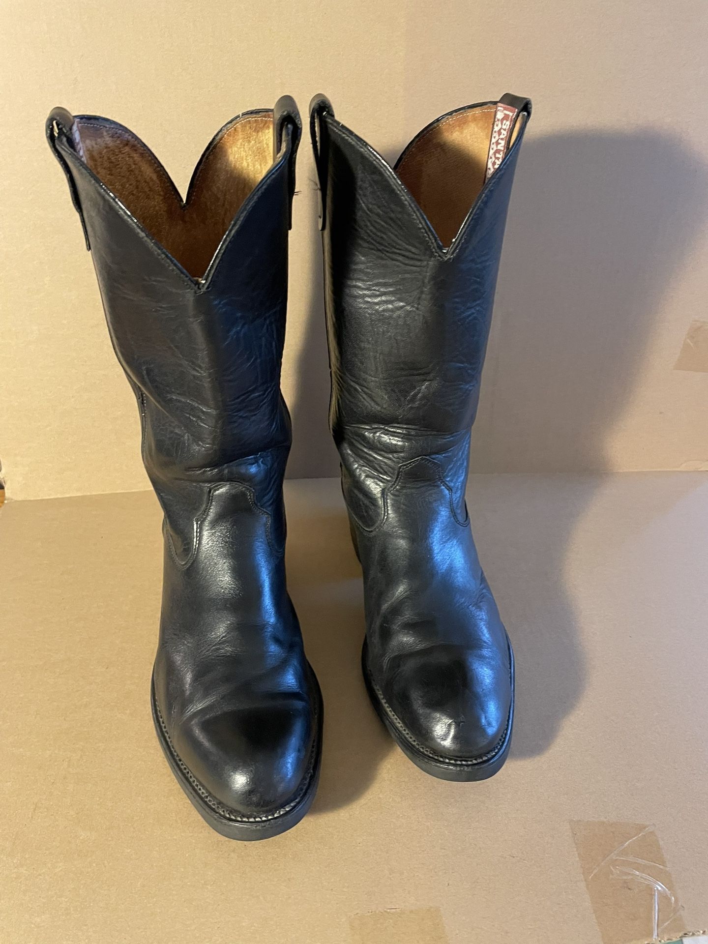 Boots, Men’s Black  Cowboy Style