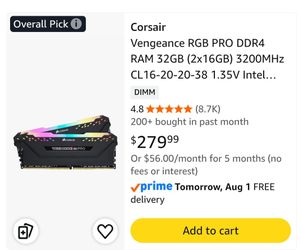 2x 16gb Corsair Vengeance RGB Pro Kit