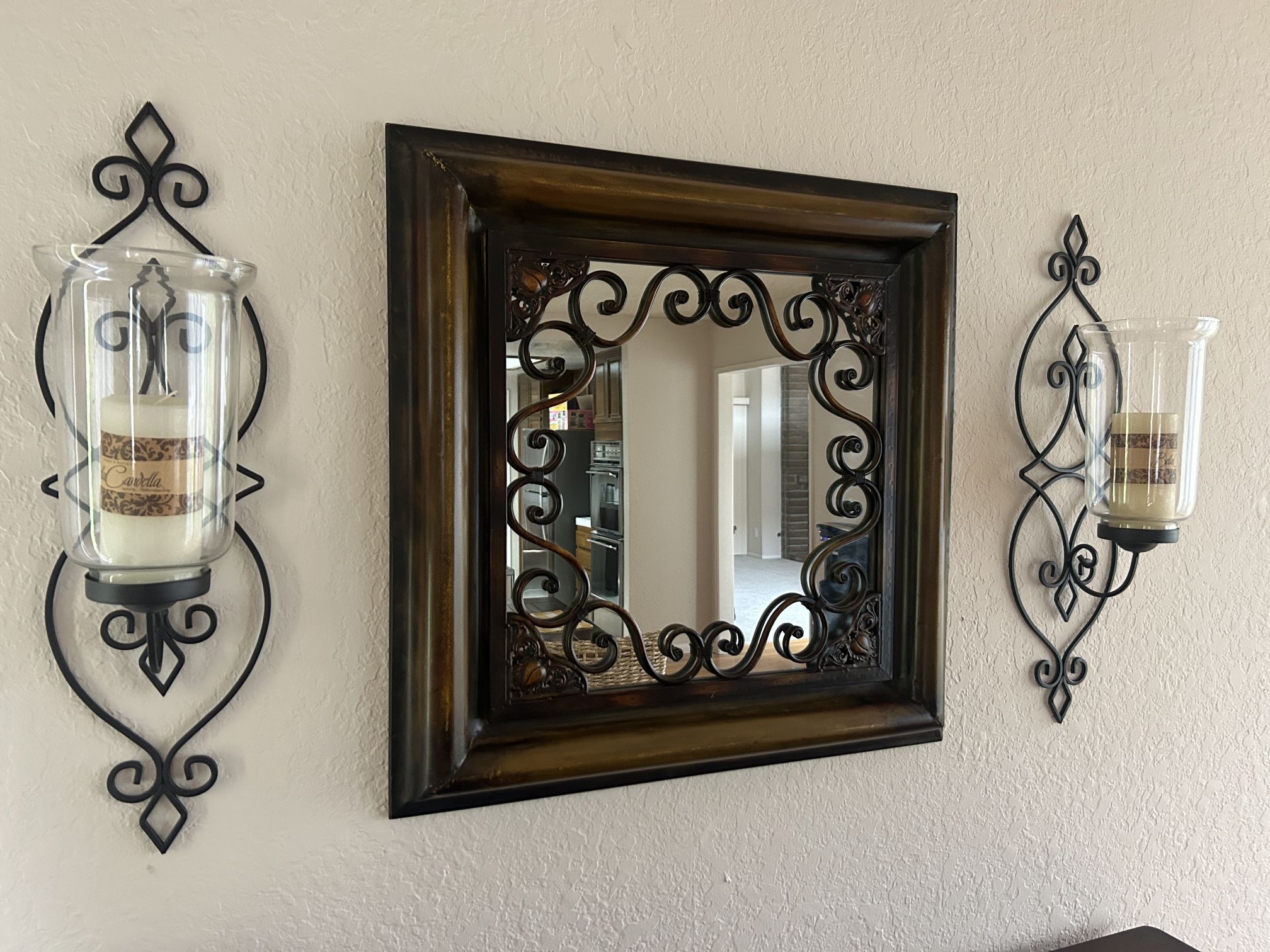 Mirror & Candle Holders