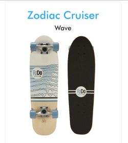 ReDo Zodiac Skateboard - Blue Waves.