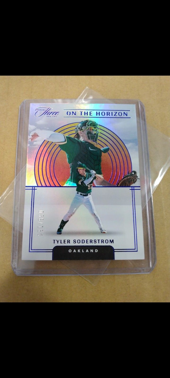 2023 Tyler Soderstrom Panini Three And Two On The Horizon  #/149 Oakland A's Rookie Card Limited Print Numbered 