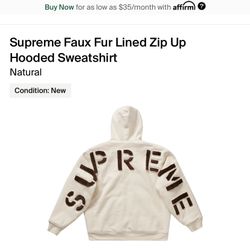 Supreme Faux Fur Lined Zip Up