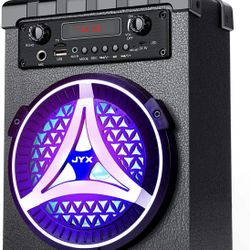 Portable Bluetooth Speaker Karaoke Machine, 5W Subwoofer with Light, FM Radio,REC,USB/TF card,Aux in