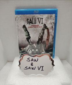 ☠️ Saw & Saw VI ☠️ 2 Blu-Ray Discs (in same case)