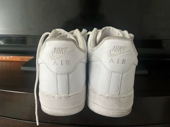 white Air Force 1 ’07s in size 11