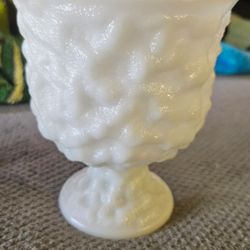 Vintage Milk Glass Planter 