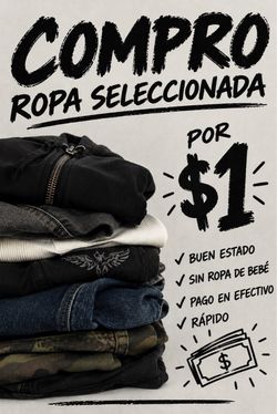 I Buy Selected Clothes – $1 Cash for Good Condition Clothing $1