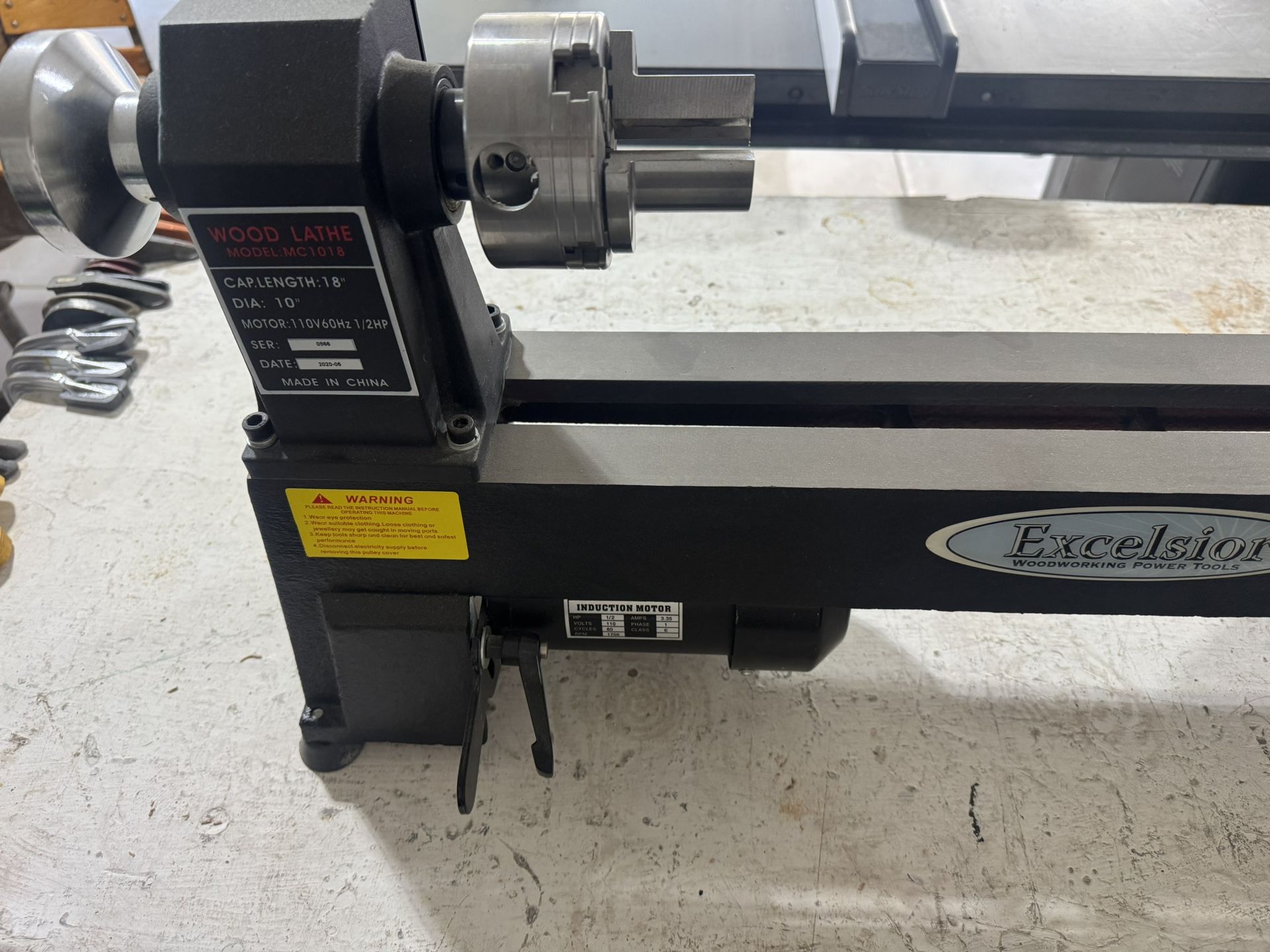 5 Speed Wood Lathe With Extension And Bed Extension