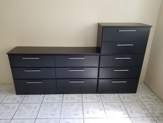 Black Dresser and Chest - Comoda negra y Gavetero