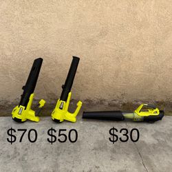 RYOBI Cordless Battery & Corded Electric Leaf Blowers (Tool Only) **See Photo**
