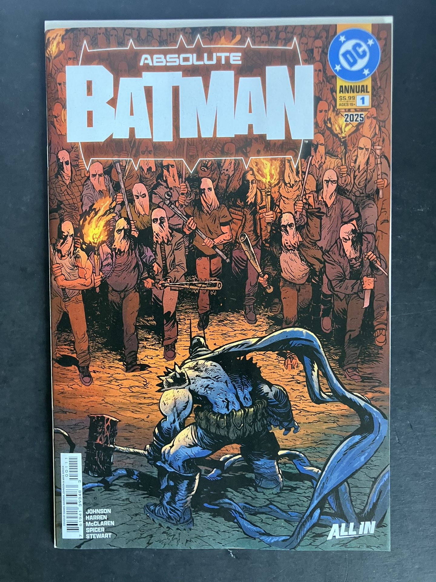 ABSOLUTE BATMAN ANNUAL #1 DC 2025 COMIC DWJ DANIEL WARREN JOHNSON NM SOLD OUT π₯