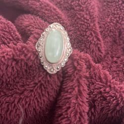 Silver Ring Jade stone