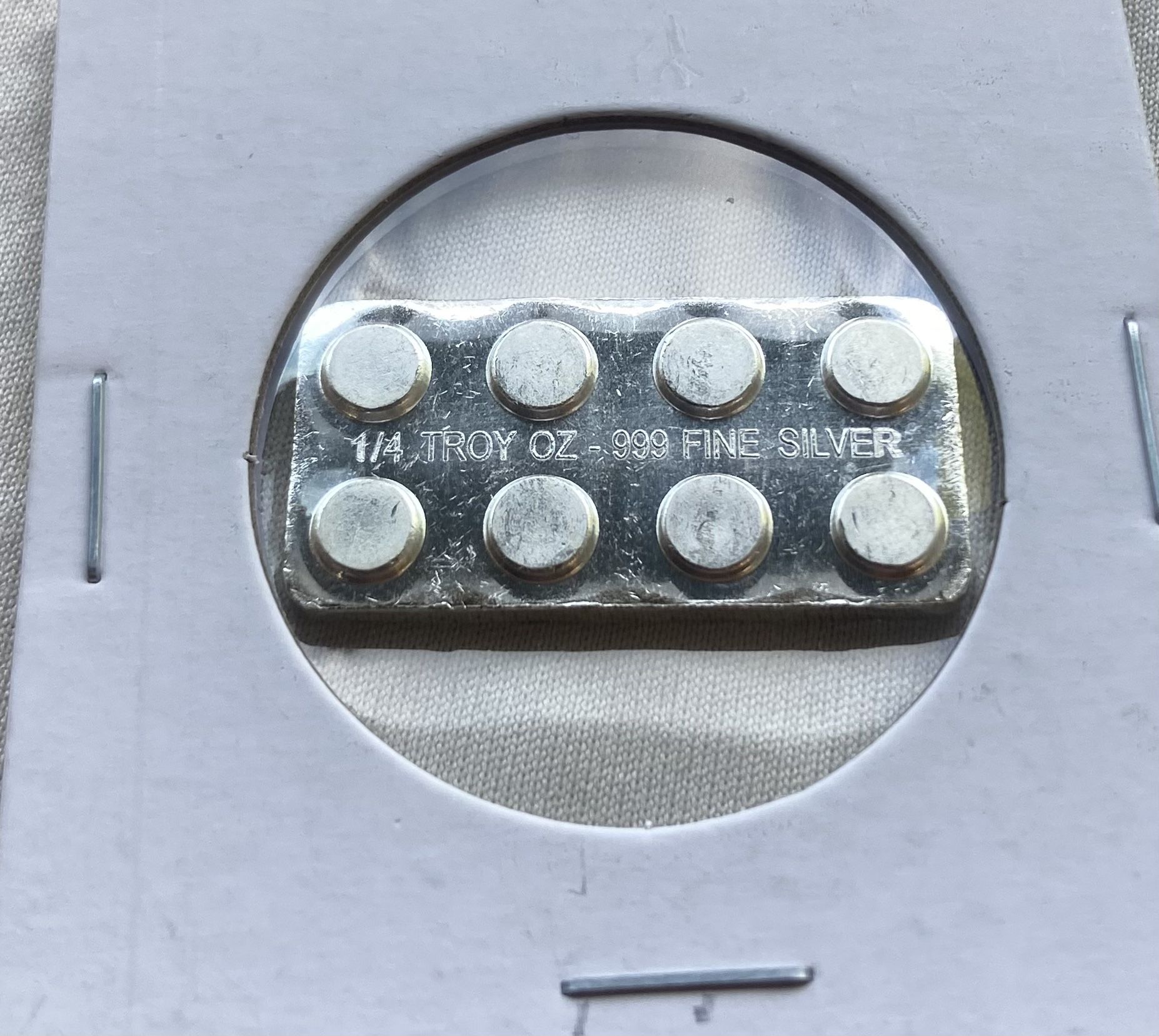 1/4 oz .999 Fine Silver - Monarch Building Block Bar
