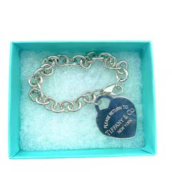 Tiffany & Co.  Return to Tiffany Large Heart Tag Charm Bracelet Sterling Solver